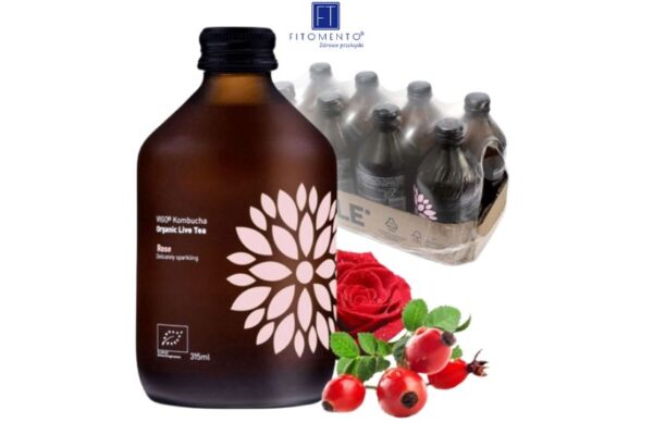 Kombucha Rose BIO 315 ml VIGO Zgrzewka 8 szt
