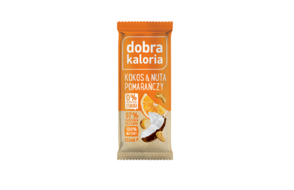 Baton Dobra Kaloria z Kokosem i Pomarańczą