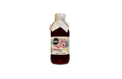 zdrowe napoje Syrop malina kwiat lipy z aronia 330 ml Bio One