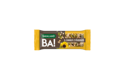 zdrowe batony - bakalland baton zbożowy ba! - 5 ziaren z miodem - 40g