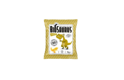 słone przekąski-Chrupki kukurydziane Dinozaury o smaku serowym BIO 15g
