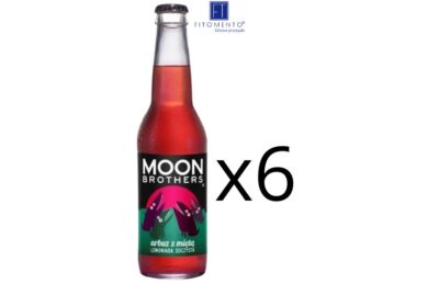 Lemoniada soczysta arbuz z miętą 330 ml Moons Brothers Zgrzewka 6 szt
