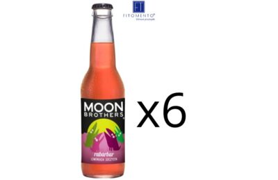 Lemoniada soczysta rabarbar 330 ml Moons Brothers Zgrzewka 6 szt